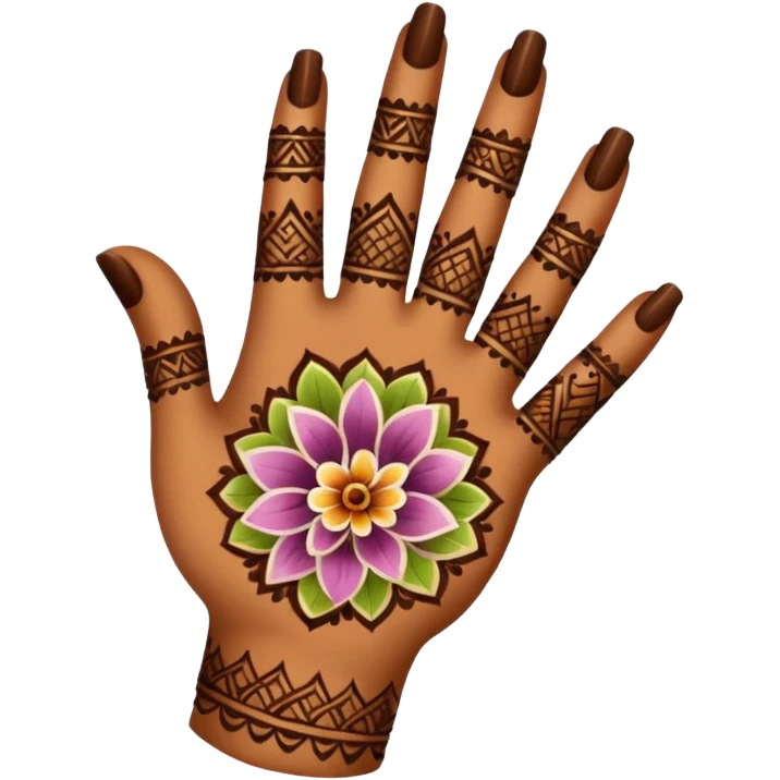 Mehndi hand emoji