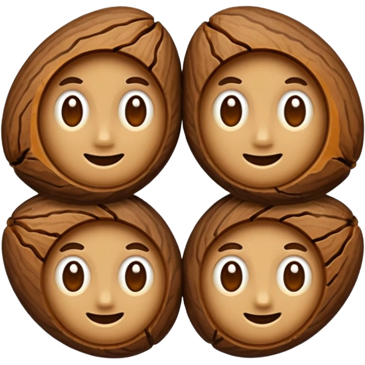 walnut. CLOSED! NO FACE! emoji