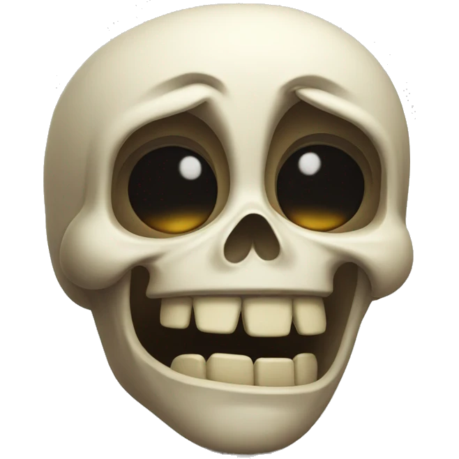 Extremely distraught skull emoji