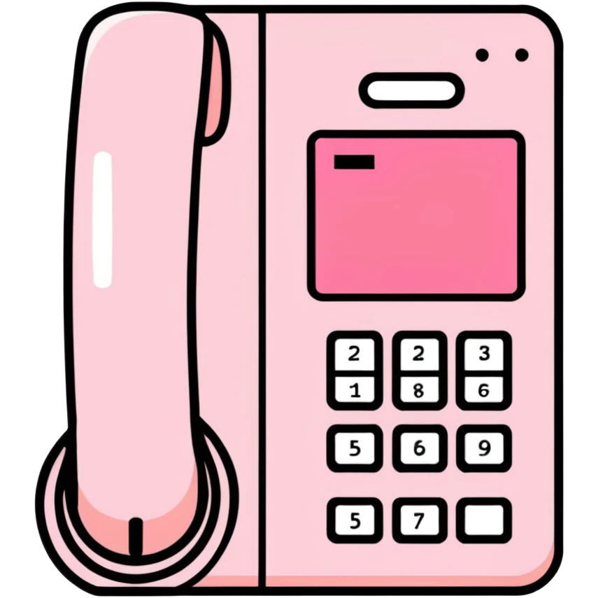 Pink caller id emoji