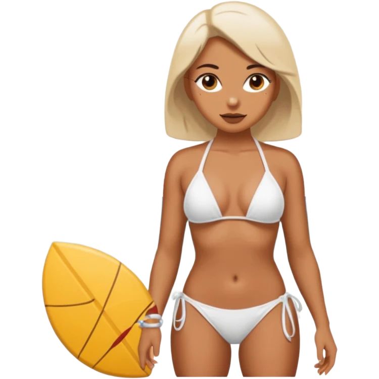 baddie in a bikini, bikini says "562 Events"  emoji