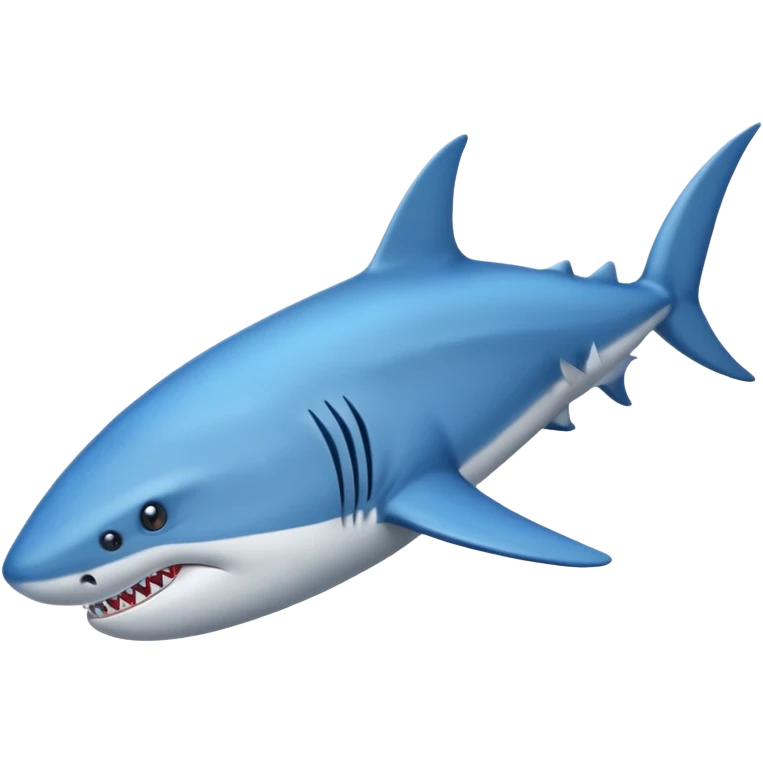 Un tiburón con zapatillas azules  emoji