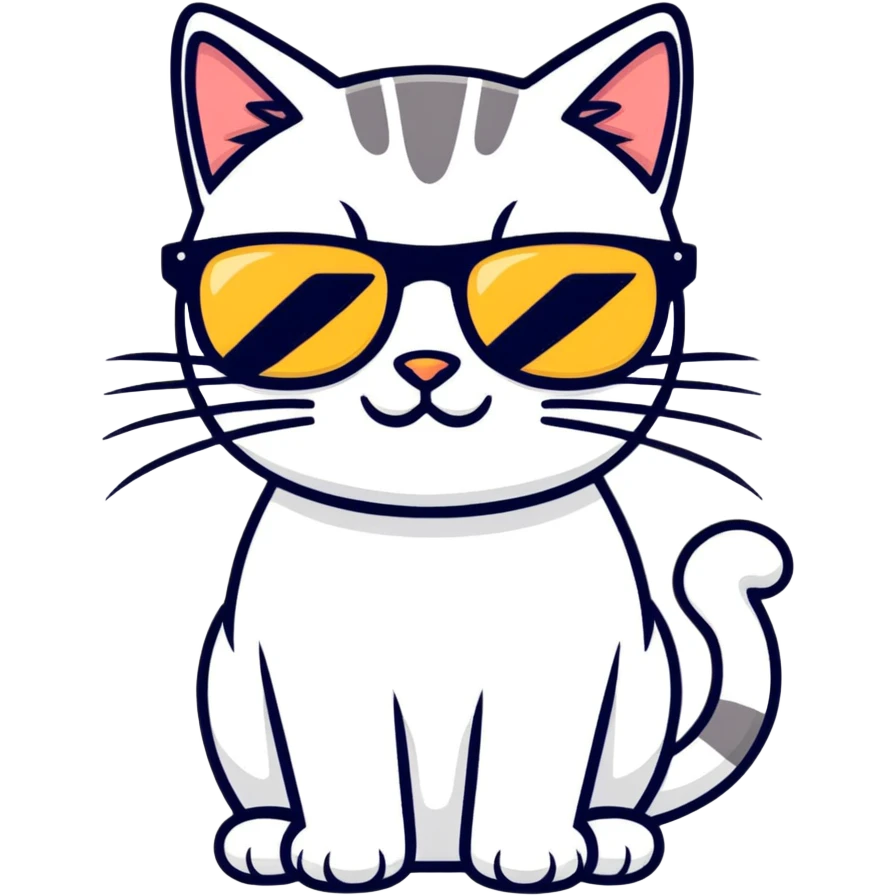 Cat with sunglasses emoji