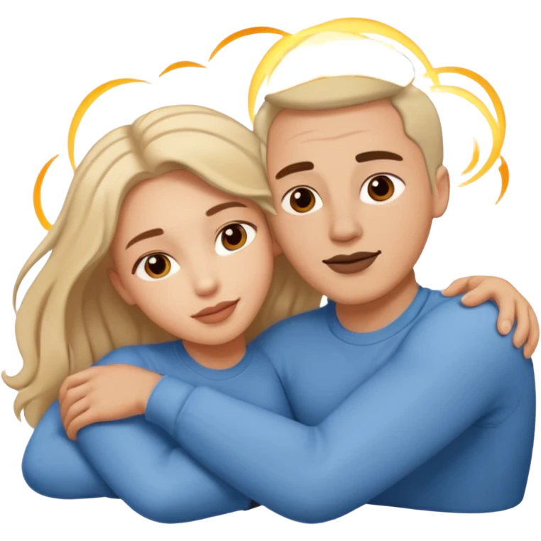 Naked man and woman laying together emoji