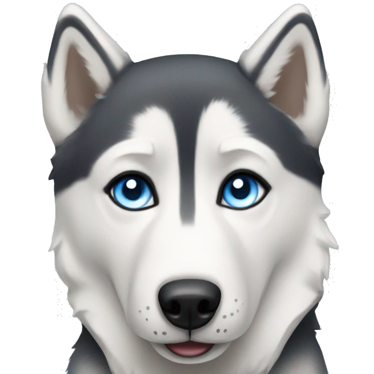 Husky with blue eyes emoji