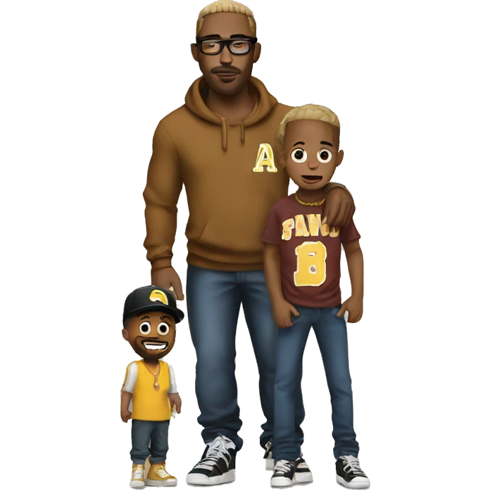 A rapper with his son emoji