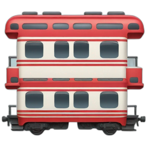 double decker train emoji
