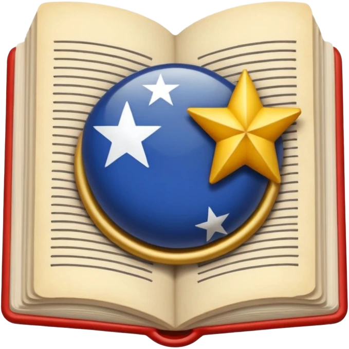 日の丸と星が書かれた国旗 emoji