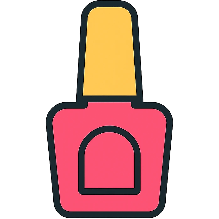 minimal and iconic nail polish bottle icon emoji