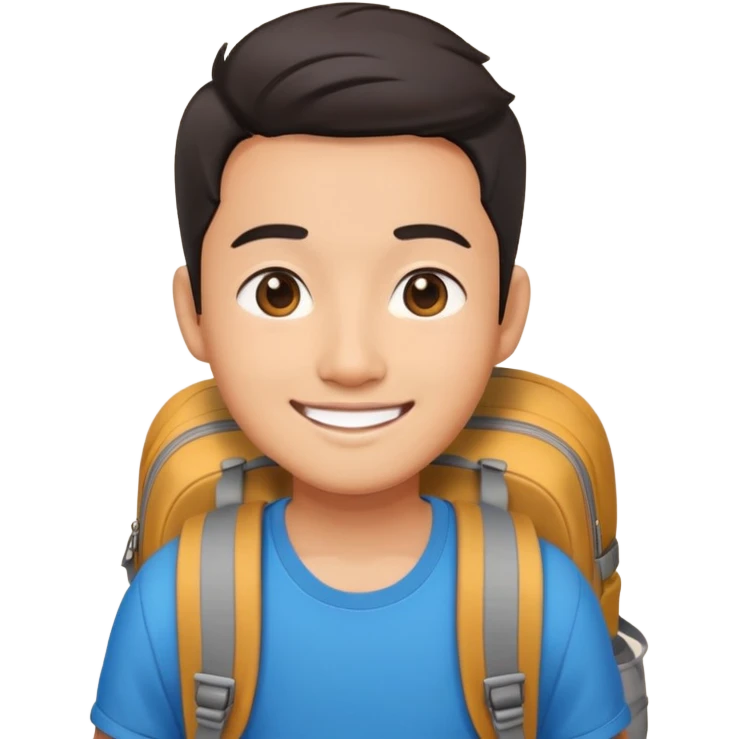 Asian travel youtuber emoji