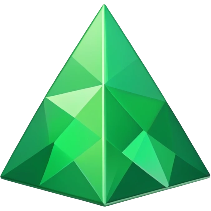 Triângulo verde apontado para baixo emoji