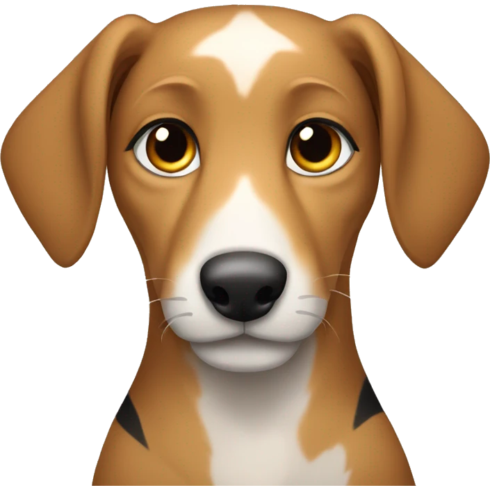 Fawn tiger greyhound sitting emoji