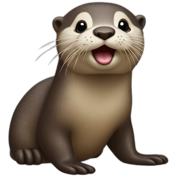 Otter sending a kiss emoji
