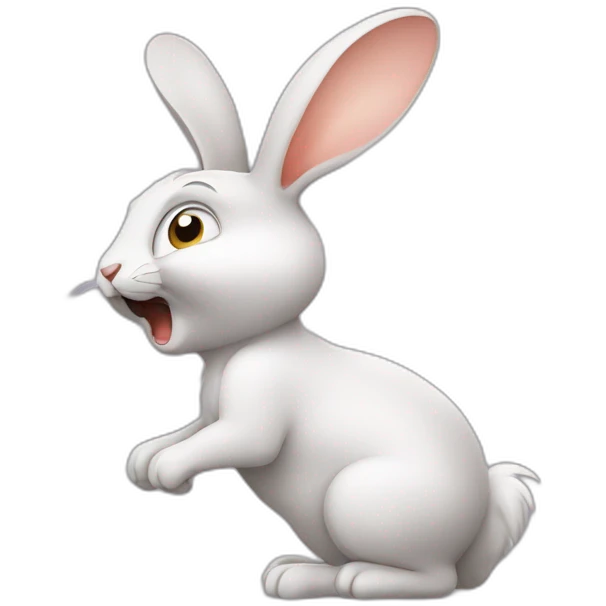 rabbit farting emoji