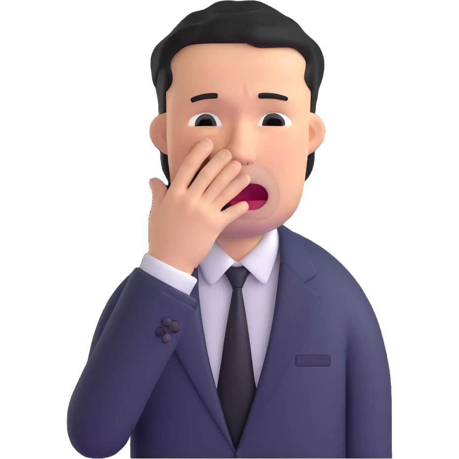 businessman in suit crying at work emoji