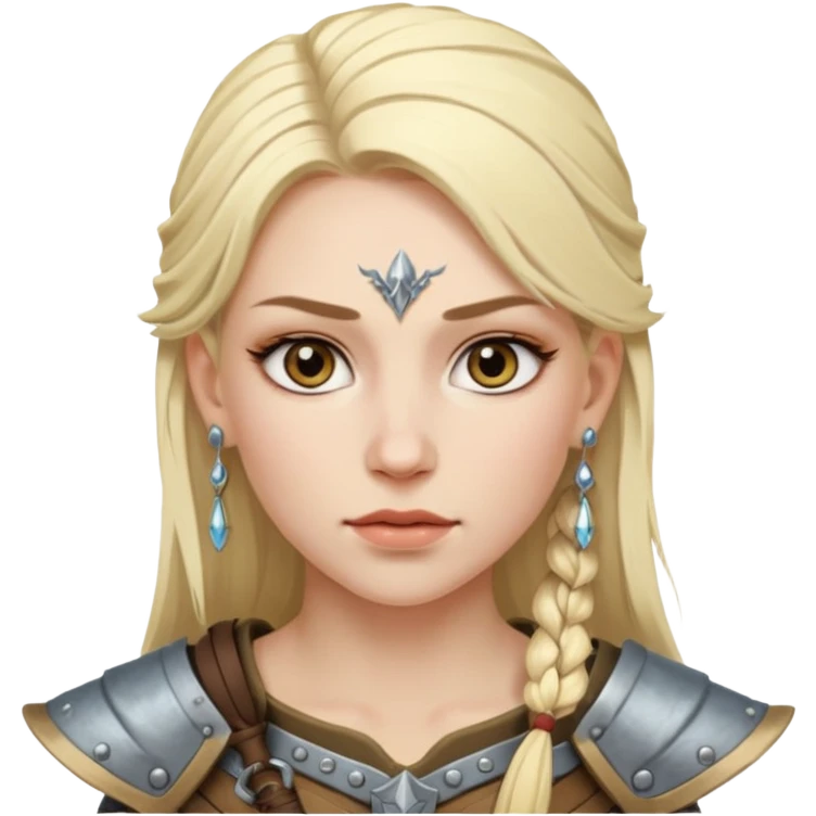 ESO female nordic warrior with lashes and earrings emoji