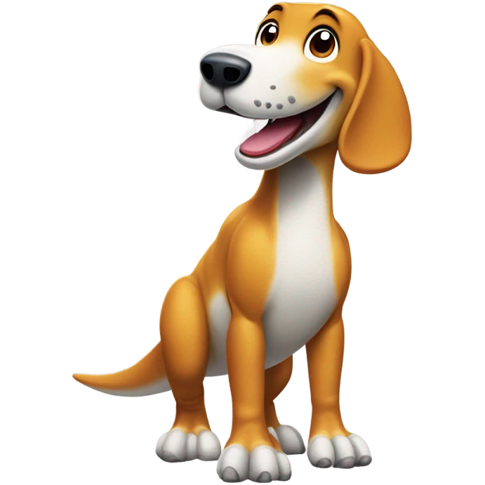 Dinosaur with snoopy emoji