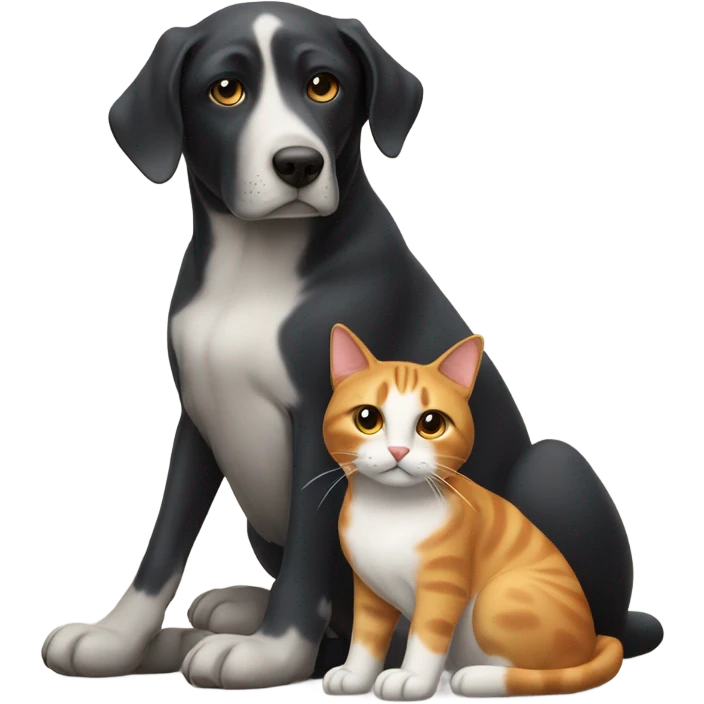 Dog with cat emoji