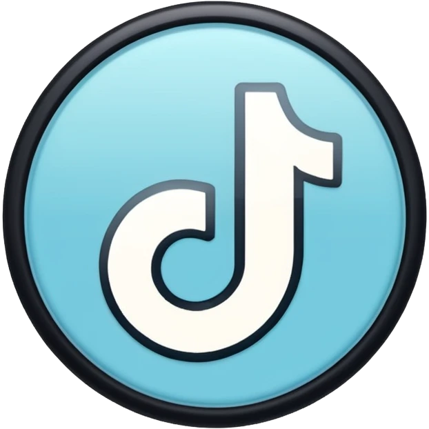 Verificación de tiktok en celeste con el check blanco emoji