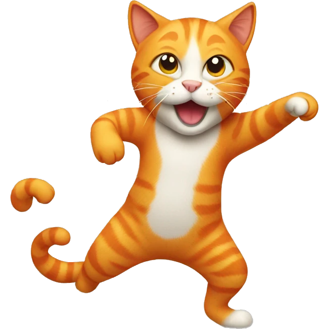 Orange Cat dancing emoji