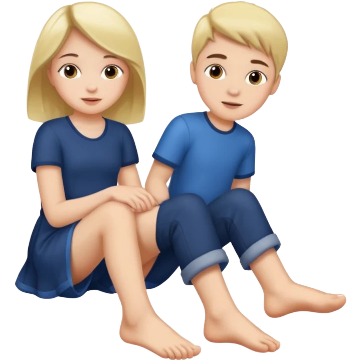 Girl feet in a boy face emoji