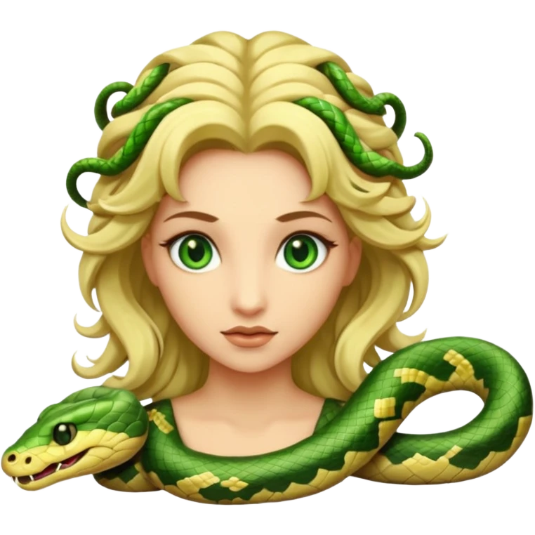Blonde cute Medusa  emoji
