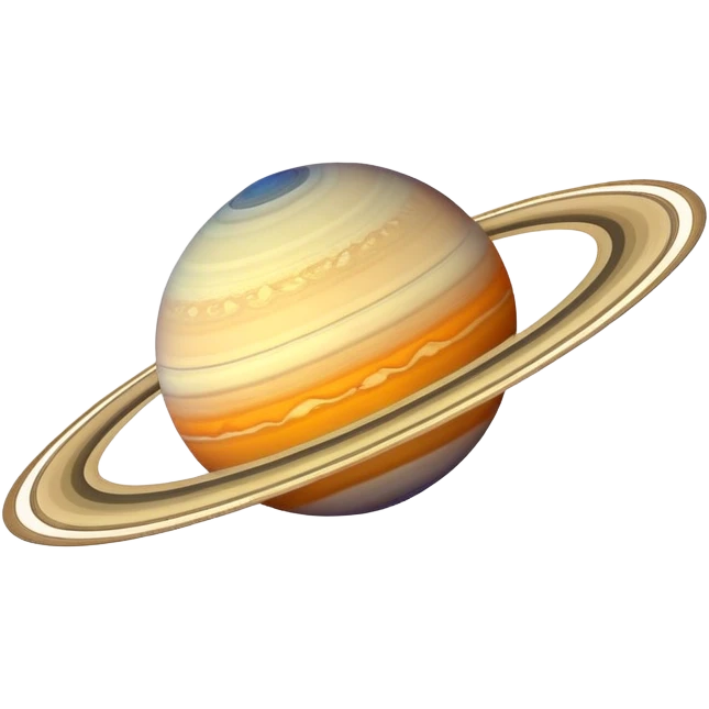 planet with rings like Saturn emoji