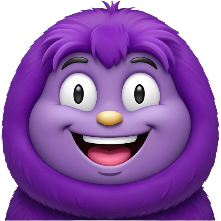 Grimace, the purple McDonald's character with a round body and happy expression emoji