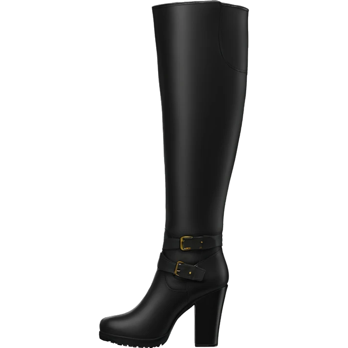 Black leather knee high boots  emoji