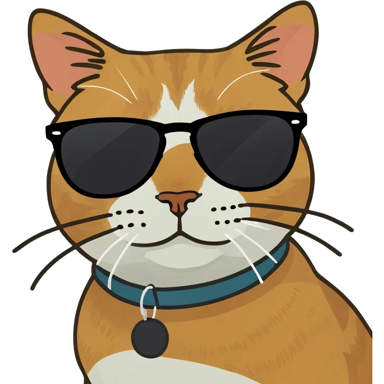 Cat with sunglasses emoji