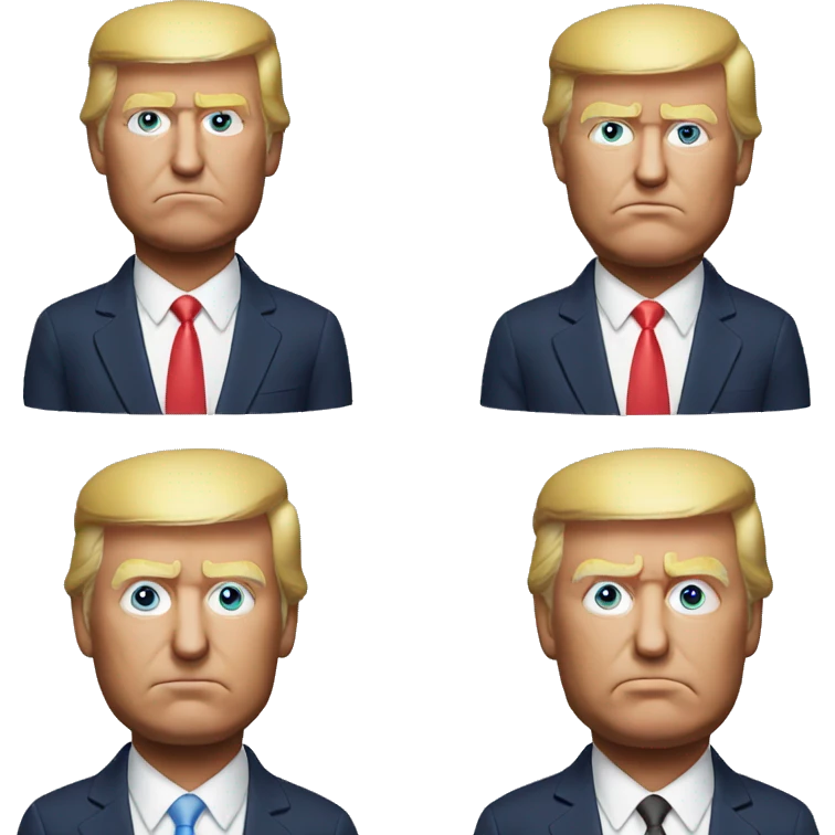 trump photorealistic serious emoji