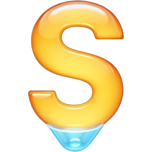 The letter S in a light emoji bubble emoji