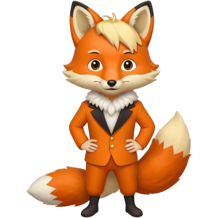 Pequeno Príncipe de corpo inteiro e a raposa emoji