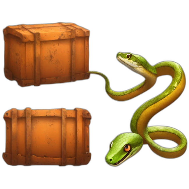 Python snake vs Rust Cargo emoji