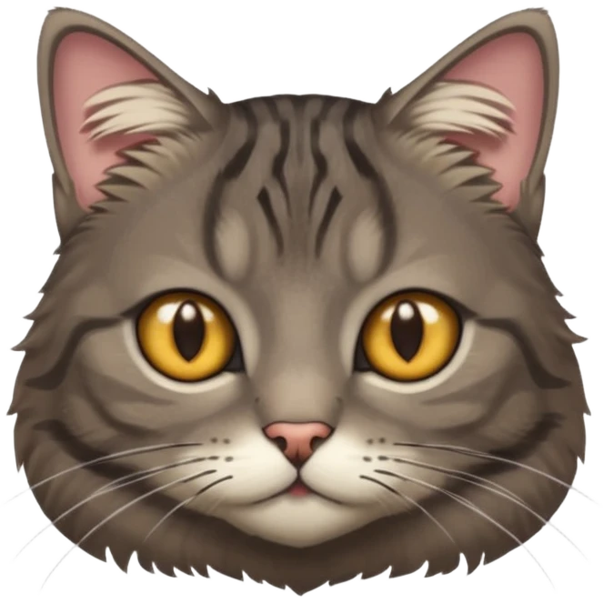 Dark Gray Tabby Cat with hazelEyes emoji