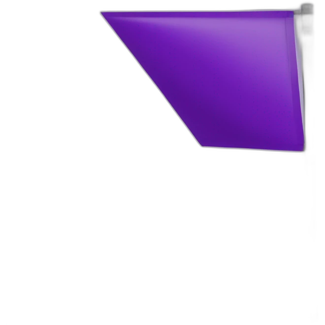 Purple triangle flag in solid color on a pole that's used as a celebration emoji