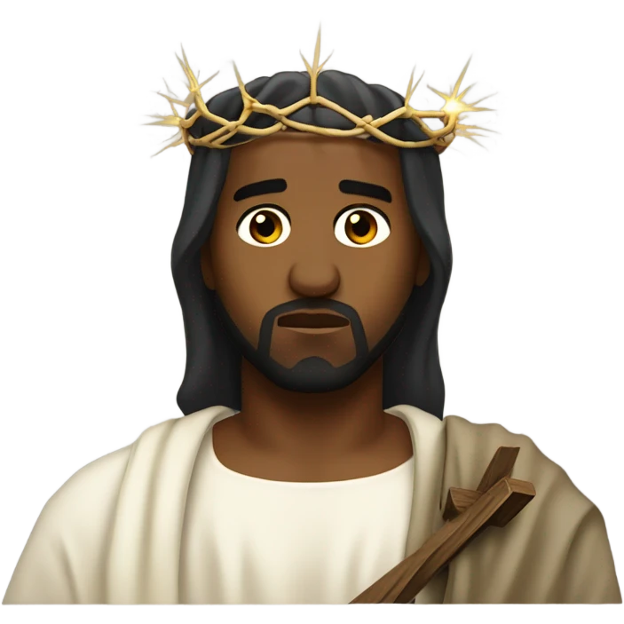 kanye west, ye,jesus, cross emoji