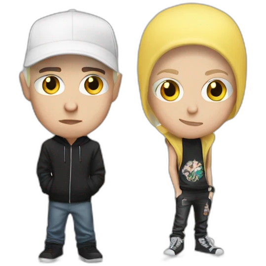 Eminem with the slim shady look with a beird emoji