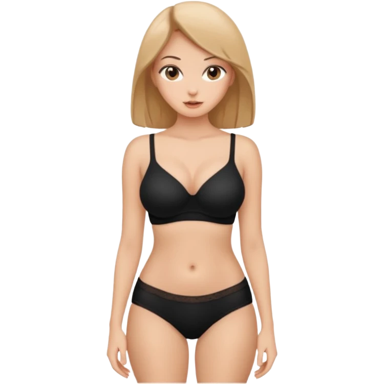 Sexy slim fully nude girl big boobs with black panty emoji
