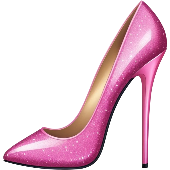 Pink sparkly high heels emoji