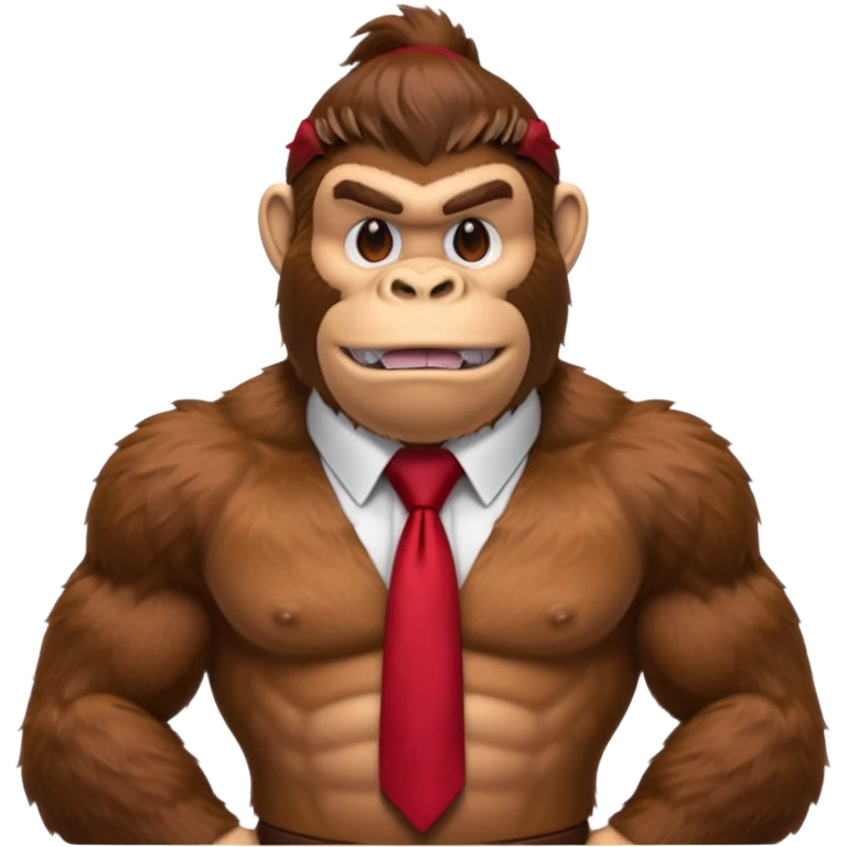 Donkey Kong🦍💪🐵 with red tie emoji
