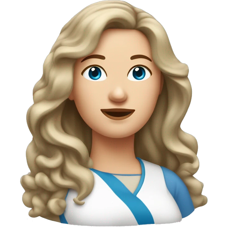 mittelalte frau fat haare dukelblond mit grau blaue augen  emoji