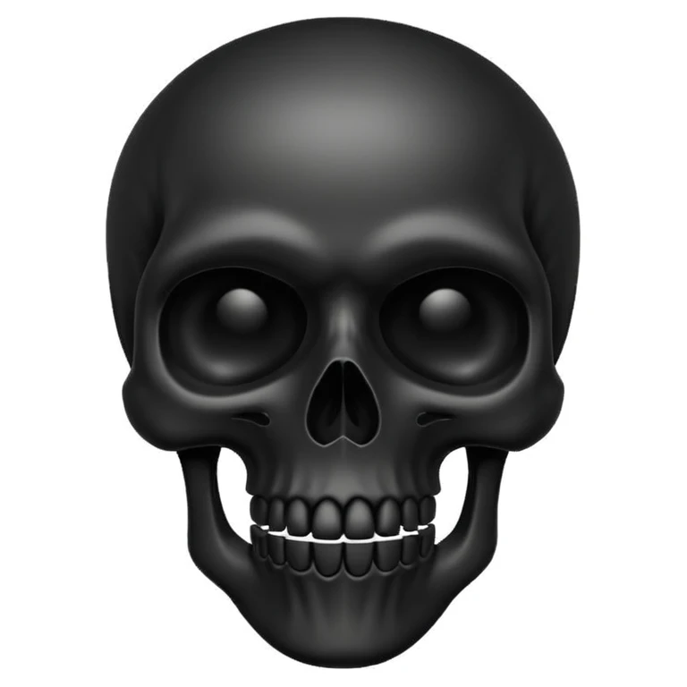 Black skull  emoji