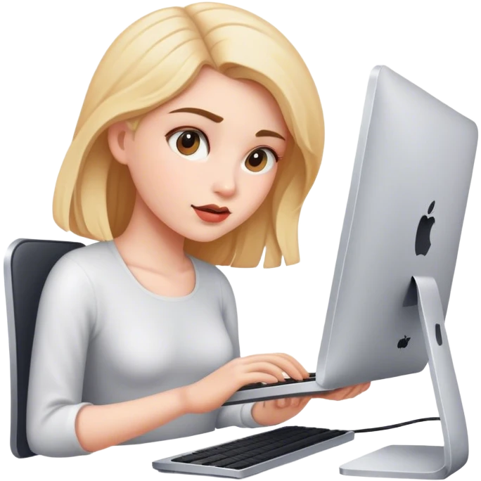 Girl working in a Mac  emoji