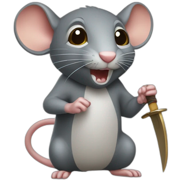 Rat avec une épée emoji