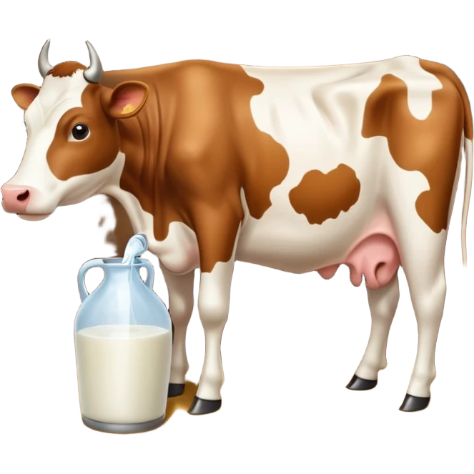 Cow getting milked emoji