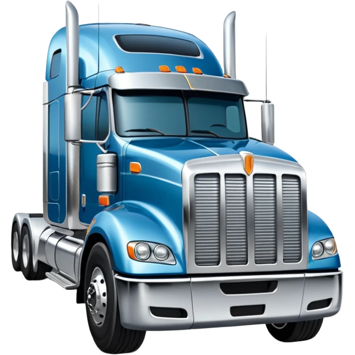 18 wheeler truck peterbelt big body facing me  emoji