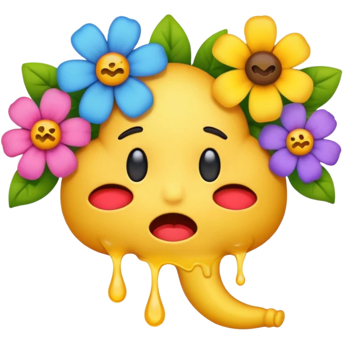 Make a emoji that pukes flowers  emoji