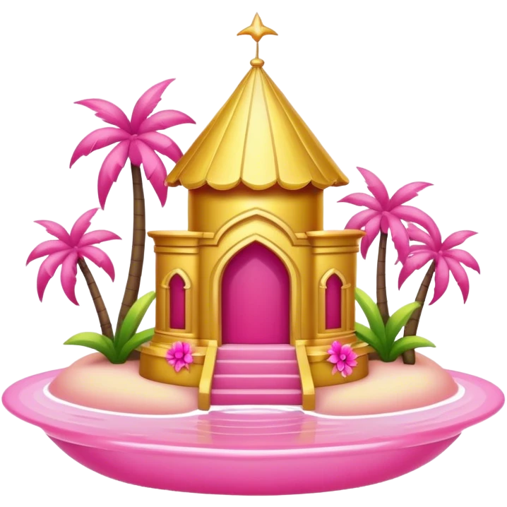 gold pink paradise emoji