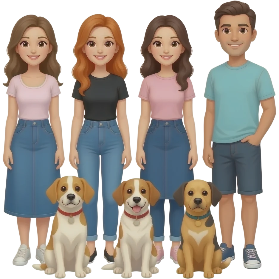 👩🏼👩🏽👩🏻👩🏻‍🦰👨🏻🐶🐶🐶 emoji